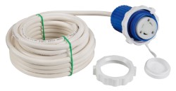Fiche + câble 15 m bleu 30 A 